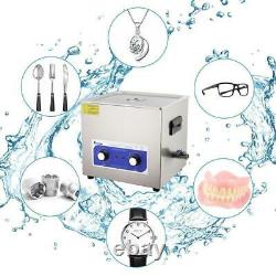 Acier Inoxydable 15l Litre Industrie Nettoyant Ultrasonore Chauffe-eau Chauffé Avec Timer Us