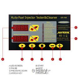 Autool Ct150 Ultrasons 4 Cylindres Carburant Injector Cleaner Testeur Pour L'essence De Voiture