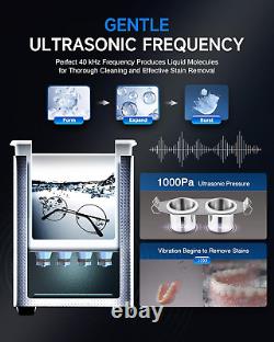 CREWORKS 10L Nettoyeur Ultrasonique à Fentes Multiples, Machine de Nettoyage Ultrasonique avec 2 Fentes