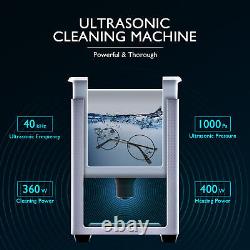 CREWORKS 15L Nettoyeur à ultrasons Équipement de nettoyage Cuve de bain avec minuterie chauffée