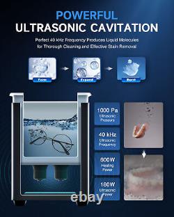 CREWORKS 6L Nettoyeur Ultrasonique en Titane 0,5 KW Chauffage avec Mode Degas et Doux