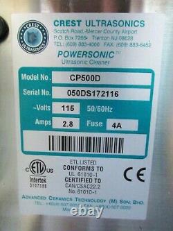 Crest Powersonic Ultrasonic Cleaner 1.5 Gallon Minuteur Et Chauffage Cp500d & Panier Nouveau