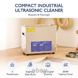 Creworks Ultrasonic Cleaner W Led Display 6l Timed Cleaning Equipment Industry