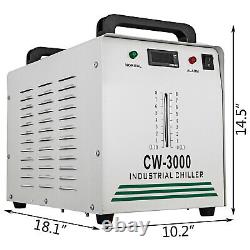 Cw-3000dg Industrielle De L'eau Chiller 9l 50with Pour 60 / 80w Co2 Verre Laser Tube USA