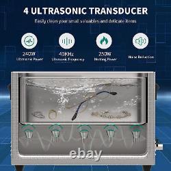 Équipement de nettoyage à ultrasons amélioré pour l'industrie, chauffé avec minuterie, de 6L à 30L