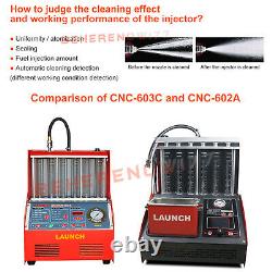 Lancement Cnc602a Cnc603c Voiture Ultrasonique Injecteur De Carburant Testeur 6 Cylindres