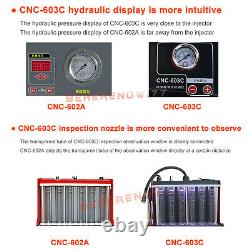 Lancement Cnc603c 6 Cylindres Ultrasonique Injecteur De Carburant Testeur Nettoyeur Pk Cnc602a