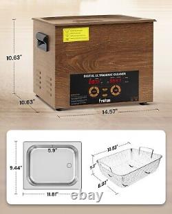 Machine de nettoyage automatique industrielle de 2,6 gal, nettoyeur ultrasonique professionnel de 10L