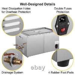 Machine de nettoyage industriel à ultrasons de 30L avec minuterie numérique et chauffage