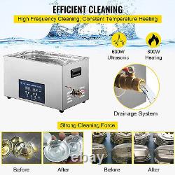'Machine de nettoyage industriel par ultrasons de 30L avec minuterie numérique et chauffage'