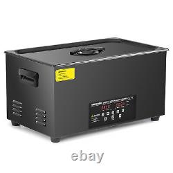 Machine de nettoyage ultrasonique CREWORKS 22L en acier titane noir avec chauffage de 1200W