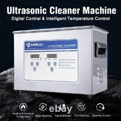 Machine de nettoyage ultrasonique professionnel de 4,5 L/1,2 gal avec 180 W en acier inoxydable 304