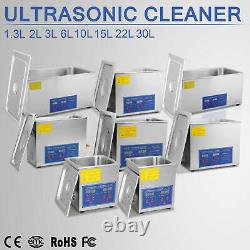 Multipurpose 1.3l-30l Ultrasonic Cleaners Supplies Jewelry Heater Timer Tank