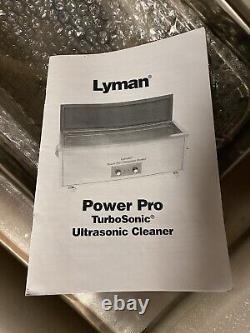 NOUVEAU! Nettoyeur ultrasonique Lyman Power Pro Turbo Sonic pour fusils/armes à feu/pièces d'armes à feu