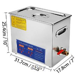 Nettoyant De Pièces À Ultrasons Industriel Chauffé Numérique De 6l Qt