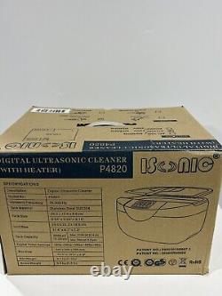 Nettoyeur À Ultrasons Isonic P4820 Avec Chauffe-eau Et Bac En Plastique, 110v Nouveau