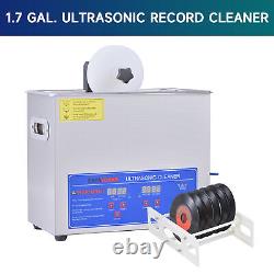 Nettoyeur de disques vinyles ultrasonique CREWORKS avec chauffage et minuterie 6L avec étagère de séchage