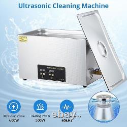 Nettoyeur ultrasonique 30L Machine de nettoyage pour bijoux et verres avec minuterie numérique 110V