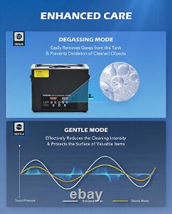 Nettoyeur ultrasonique CREWORKS 15L 1,5X avec chauffage efficace, dégazage et mode doux