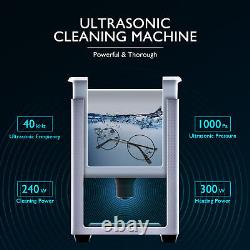 Nettoyeur ultrasonique CREWORKS avec cuve en acier inoxydable de 10L, chauffage et minuterie numérique