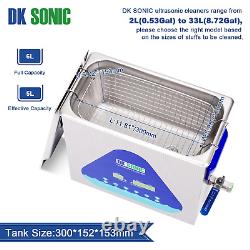 Nettoyeur ultrasonique DK SONIC avec minuterie numérique et panier pour prothèses, pièces de monnaie, sm.