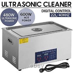 Nettoyeur ultrasonique SHZOND 5,8Gal / 22L Sonic Cleaner en acier inoxydable chauffé Ultr