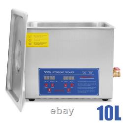 Nettoyeur ultrasonique US STOCK 10L JPS-40A avec machine de nettoyage numérique et chauffage