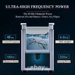 Nettoyeur ultrasonique commercial 6L avec minuterie, machine chauffante et nettoyeur sonique numérique