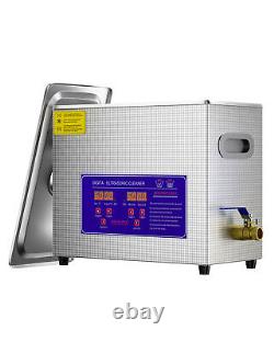 Nettoyeur ultrasonique commercial avec minuteur Machine de chauffage Nettoyeur sonique numérique 6,5L