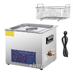 Nettoyeur ultrasonique de 15L avec minuterie Machine de chauffage Nettoyeur sonique numérique pour l'industrie