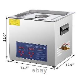 Nettoyeur ultrasonique de 15L avec minuterie Machine de chauffage Nettoyeur sonique numérique pour l'industrie