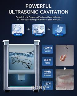 Nettoyeur ultrasonique de 6,5 L avec bouton, 1,7 gal 120W professionnel industriel