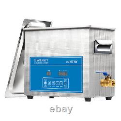 Nettoyeur ultrasonique de 6,5L avec minuterie numérique et panier pour pièces de monnaie, petites pièces métalliques