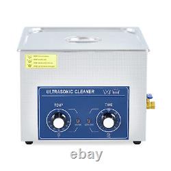 Nettoyeur ultrasonique de bijoux 360W 15L avec réservoir de bain équipé d'une minuterie et d'un chauffage.
