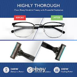 Nettoyeur ultrasonique en acier inoxydable CREWORKS Industry 10L pour lunettes avec minuterie
