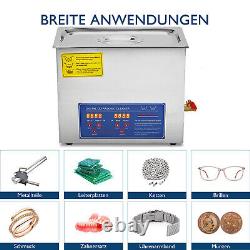 Nettoyeur ultrasonique en acier inoxydable de 15L équipé d'un chauffage, d'une minuterie et d'une puissance.