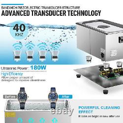 Nettoyeur ultrasonique en acier inoxydable de 3L à 30L pour l'industrie avec chauffage et minuterie