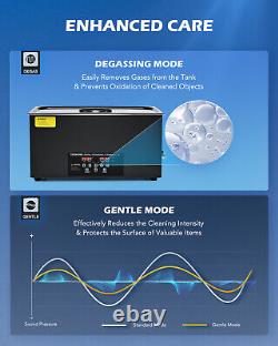 Nettoyeur ultrasonique en acier titane CREWORKS 22L avec affichage LED, minuterie et chauffage