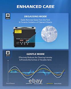 Nettoyeur ultrasonique en titane CREWORKS 3L avec chauffage de 0,3 KW, dégazage et mode doux.