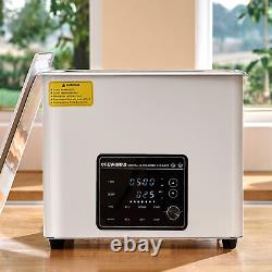 Nettoyeur ultrasonique numérique CREWORKS 10L avec minuterie, chauffage de 300W et 7 niveaux d'oscillation