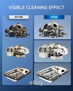 Nettoyeur ultrasonique numérique en acier inoxydable de 22L, nettoyage de la rouille, de l'huile et du ternissement à 40kHz