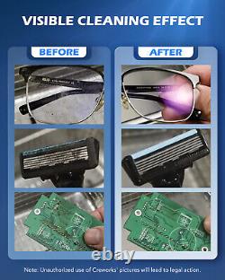 Nettoyeur ultrasonique pour lunettes CREWORKS Industry 22L en acier titane avec minuterie