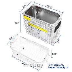 Nettoyeur ultrasonique professionnel JMU avec minuteur numérique et chauffage 2L/4.5L/6.5L