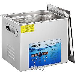 VEVOR 10L Nettoyeur Ultrasonique Machine de Nettoyage de Bijoux avec Minuterie Numérique et Chauffage