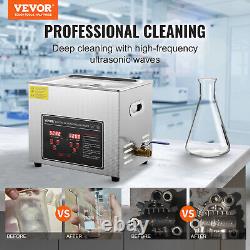 VEVOR Nettoyeur Ultrasonique 10L avec Minuteur Machine de Chauffage Nettoyeur Sonique Numérique