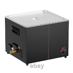 VEVOR Nettoyeur Ultrasonique 15L Machine de Nettoyage avec Minuteur, Chauffage et Panier 360W