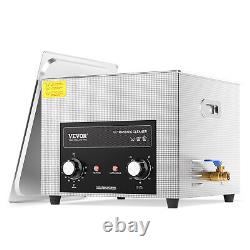 VEVOR Nettoyeur Ultrasonique 15L avec Chauffage, Minuteur et Panier Machine Sonique Numérique