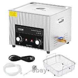 VEVOR Nettoyeur Ultrasonique 15L avec Chauffage, Minuteur et Panier Machine Sonique Numérique