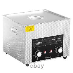 VEVOR Nettoyeur Ultrasonique 15L avec Chauffage, Minuteur et Panier Machine Sonique Numérique