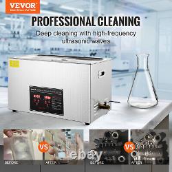 VEVOR Nettoyeur Ultrasonique 30L avec Minuteur Machine de Chauffage Nettoyeur Sonique Numérique